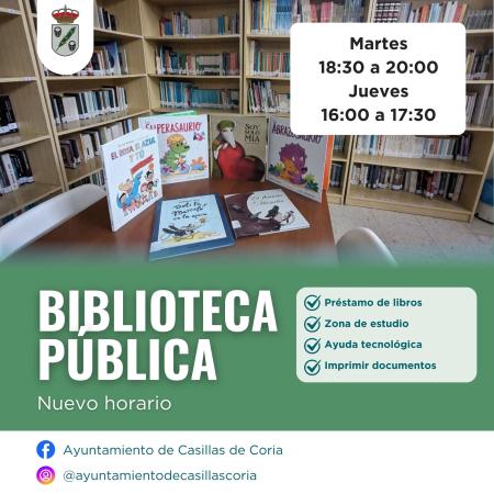 Imagen Horario de biblioteca actualizado