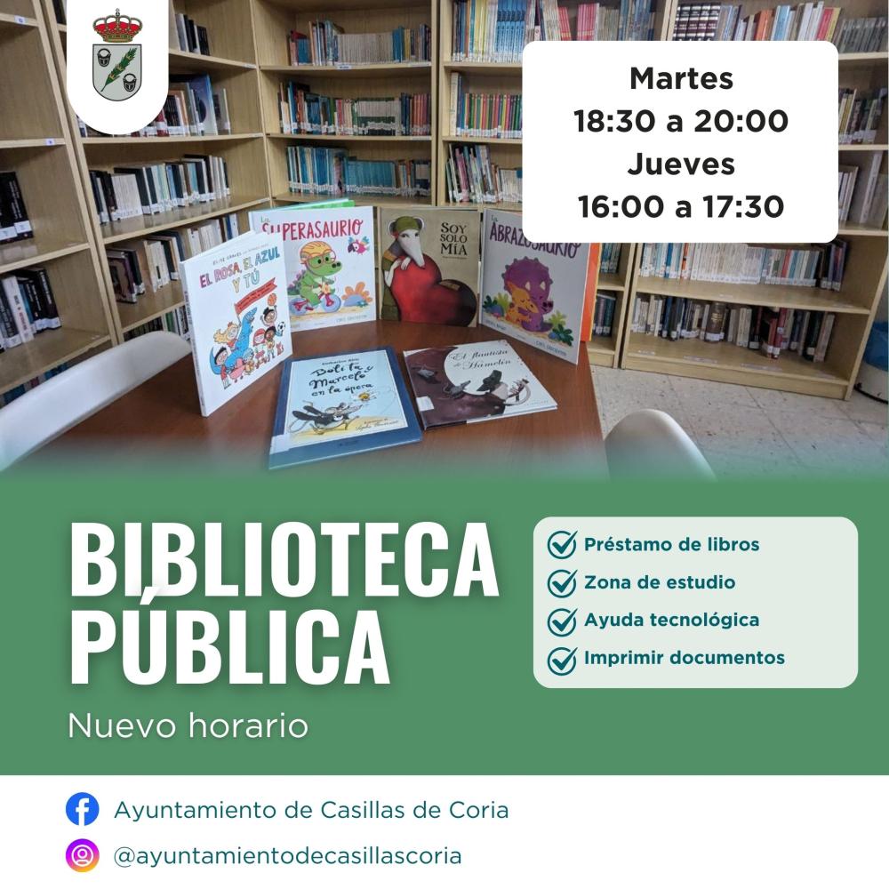 Imagen Horario de biblioteca actualizado