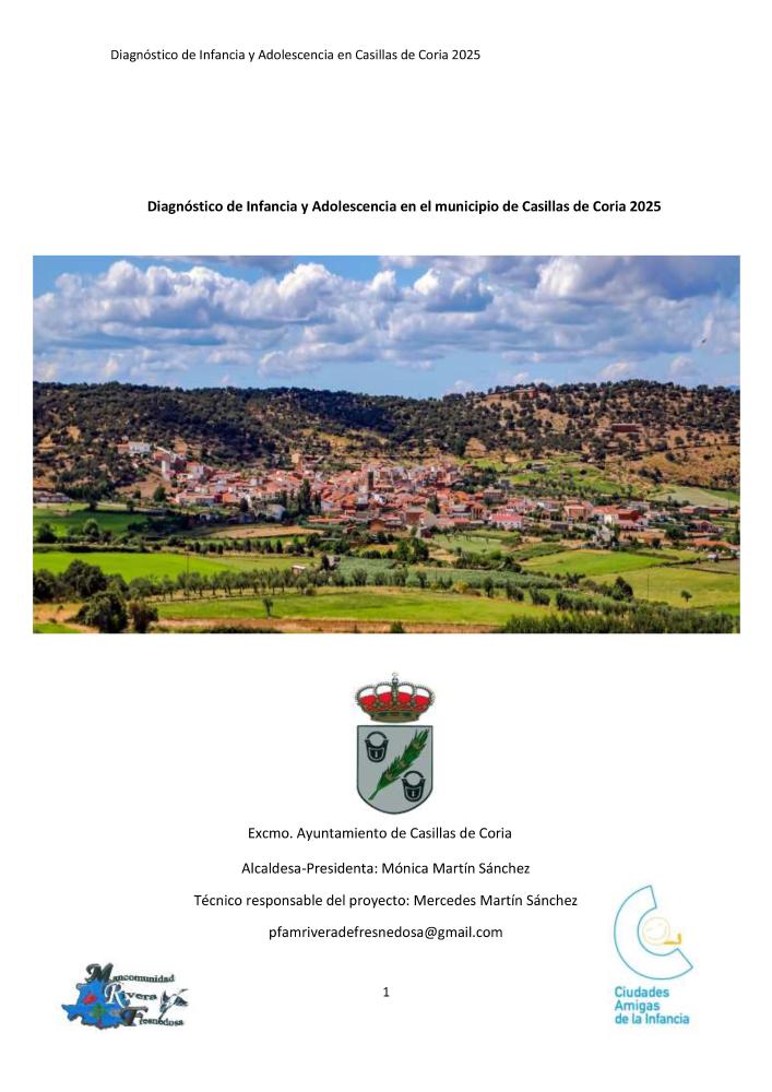 Imagen Diagnóstico de Infancia y Adolescencia en el municipio de Casillas de Coria 2025