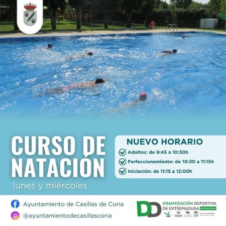 Imagen Nuevo horario Curso de natación