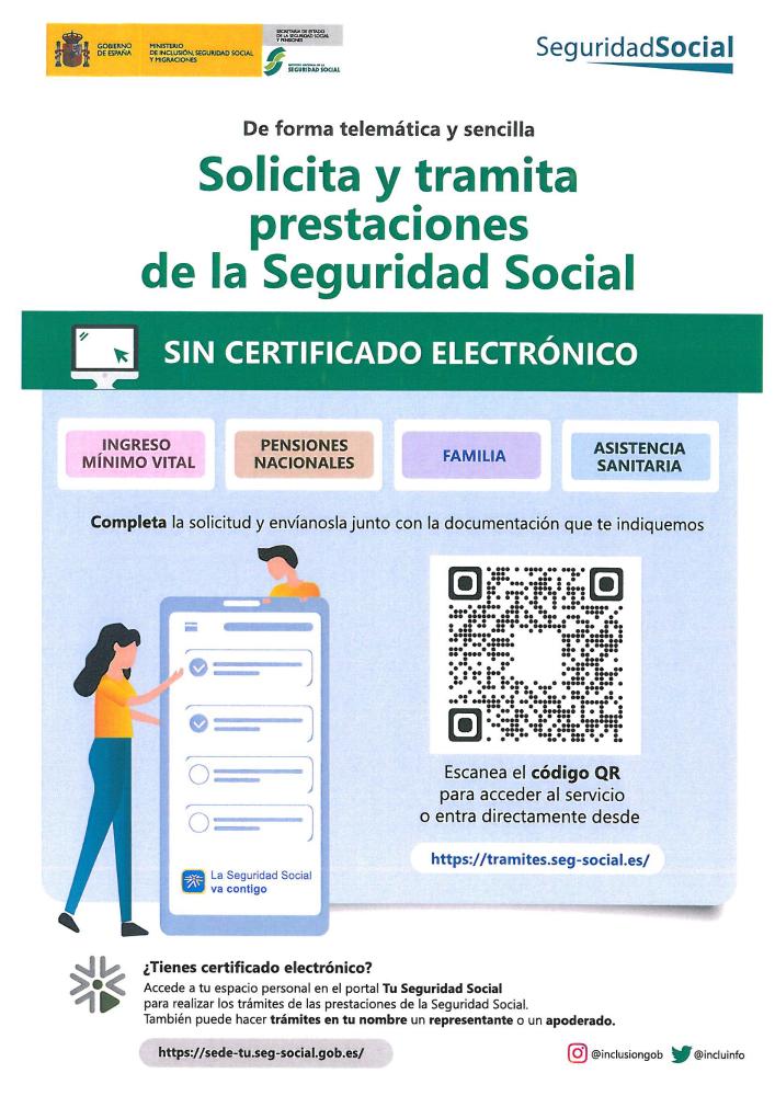 Imagen Trámites en la Seguridad Social sin certificado electrónico